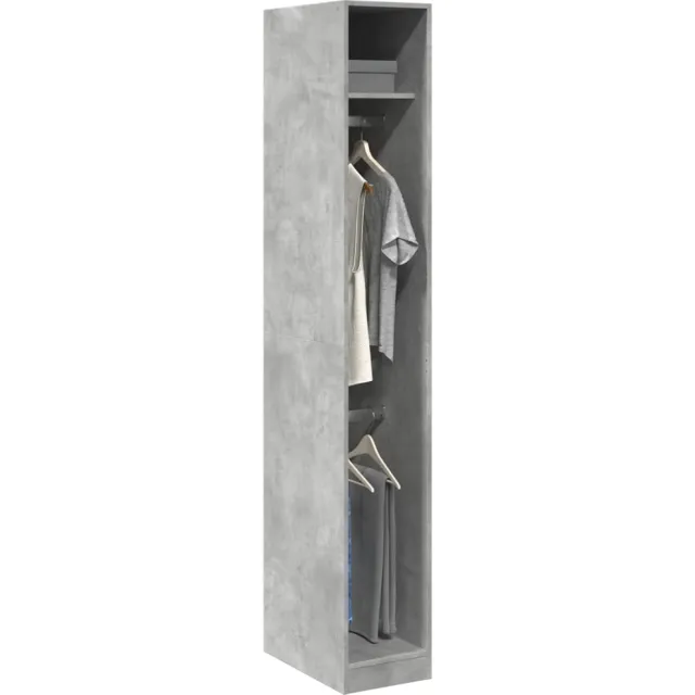 vidaXL Kledingkast 30x50x200 cm bewerkt hout betongrijs