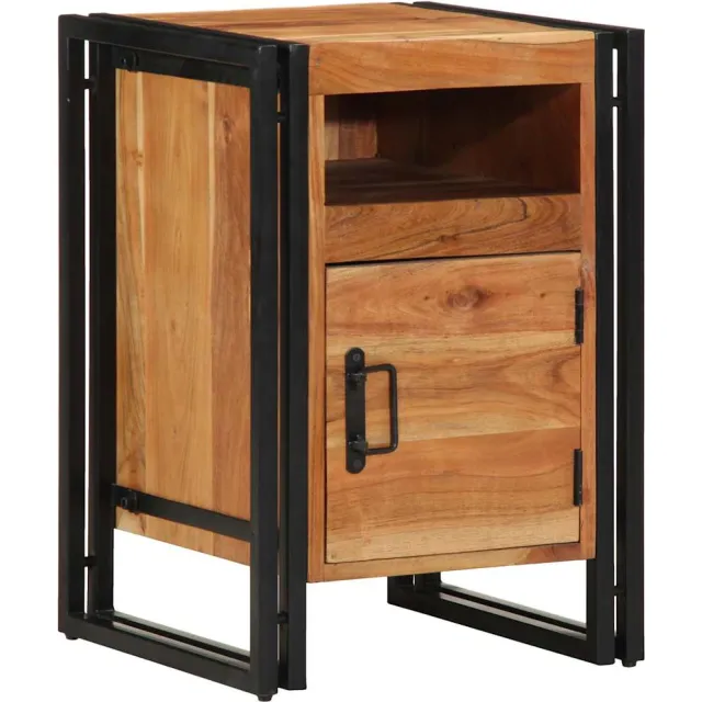 vidaXL Nachtkastje 40x40x59 cm Massief hout Acacia Bruin