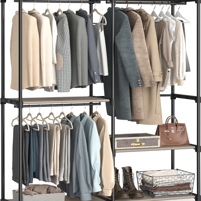 Songmics Kledingkast - Organizer voor Slaapkamer en Garderobe Taupe