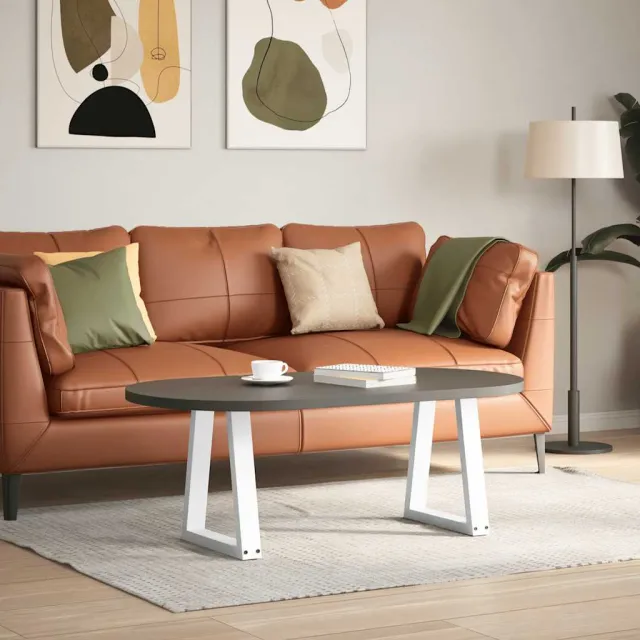 vidaXL Salontafelpoten 2 st V-vormig 28x(42-43,3) cm staal wit