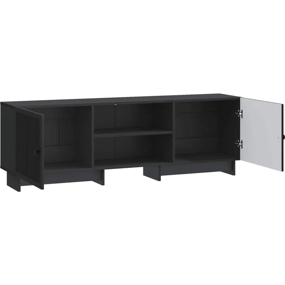 vidaXL TV-kast 150 x 31 x 50 cm Zwart Geconstrueerd hout, foto 4