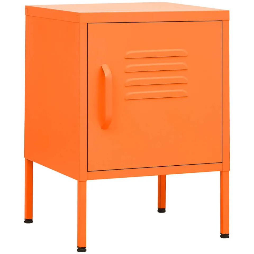 vidaXL Nachtkastje 35x35x51 cm staal oranje, foto 3