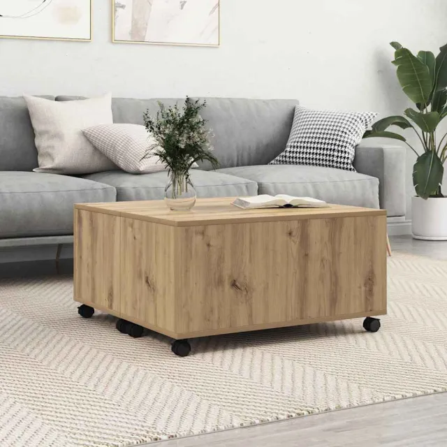 vidaXL Salontafel Artisan Eiken 75 x 75 x 38 cm Bewerkt hout, foto 2