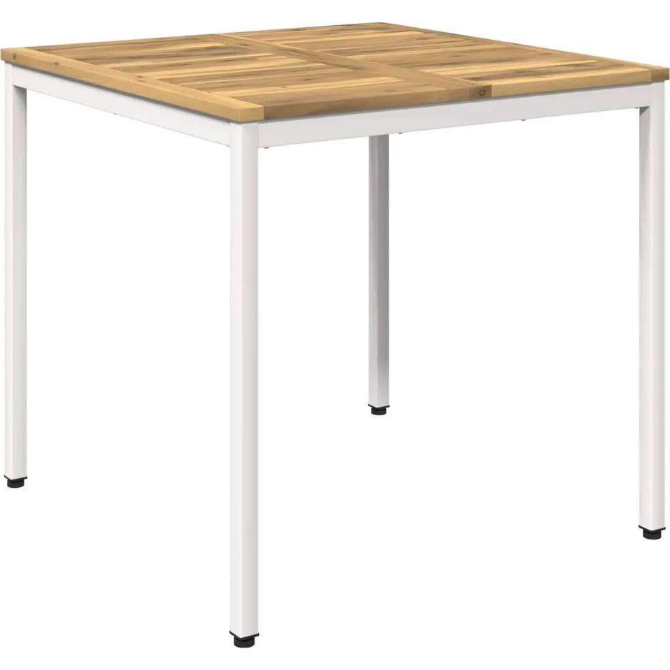 vidaXL Tuindiner tafel NAARDEN Witgewassen 80 x 80,5 x 75 cm, foto 3