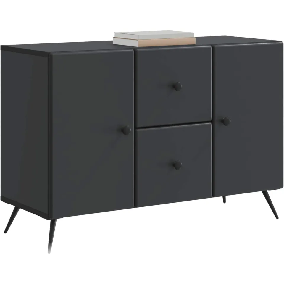 vidaXL Dressoir met lade Zwart 89 x 34,5 x 60 cm Bewerkt hout