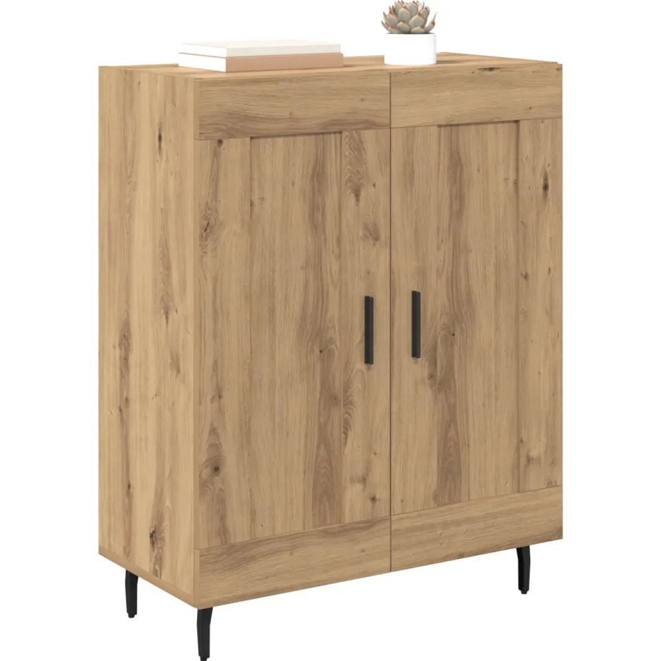 vidaXL Dressoir Artisan Eiken 69,5 x 34 x 90 cm Bruin