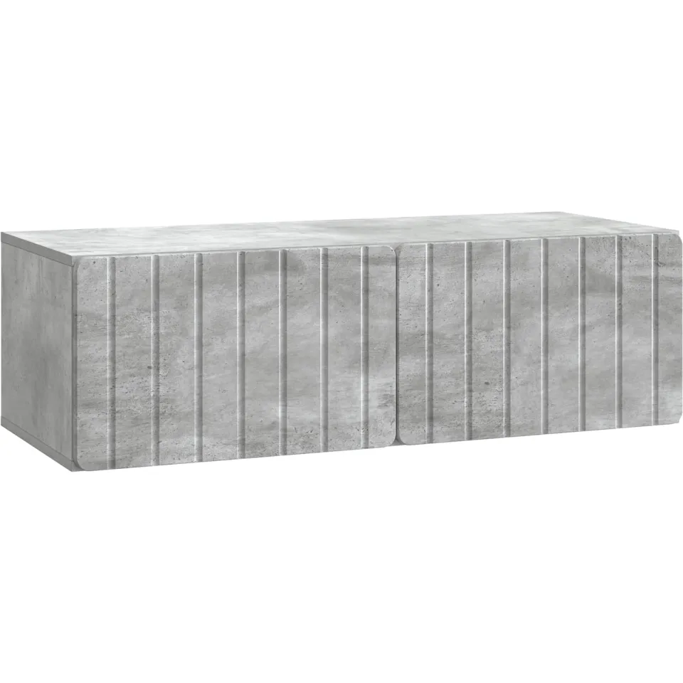 vidaXL Wandbeugel TV-kast 98 x 41 x 30 cm Betongrijs Bewerkt hout grijs, foto 3