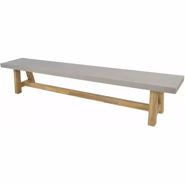 Lesliliving tuinbank Judy met betonlook zitting Grijs