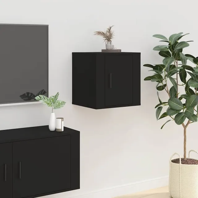 vidaXL Tv-wandmeubel 40x34,5x40 cm zwart, foto 2