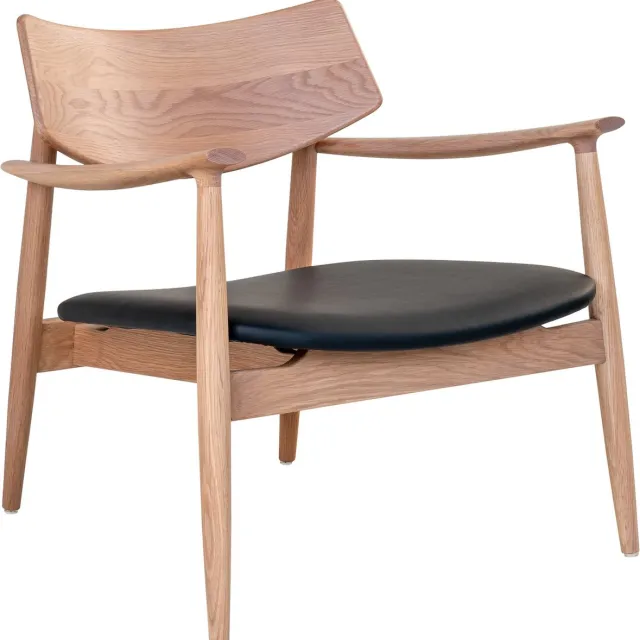 House Nordic Fauteuil Olvera Eiken/PU-Leer Antraciet