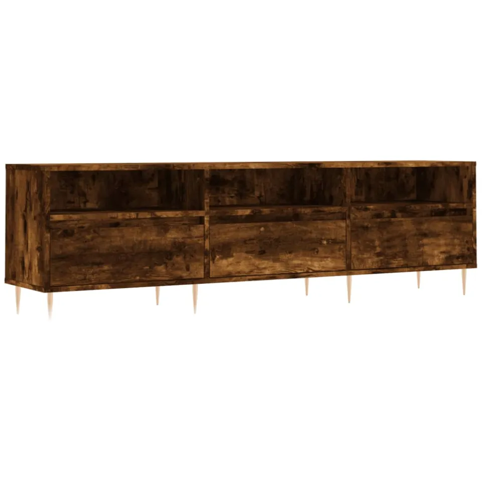 vidaXL Tv-meubel 150x30x44,5 cm bewerkt hout gerookt eikenkleurig, foto 3