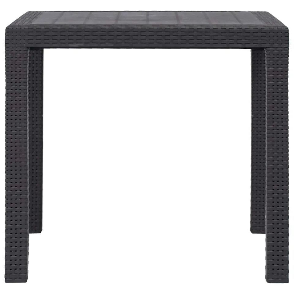 vidaXL Tuintafel 79x79x72 cm rattan-look kunststof bruin, foto 2