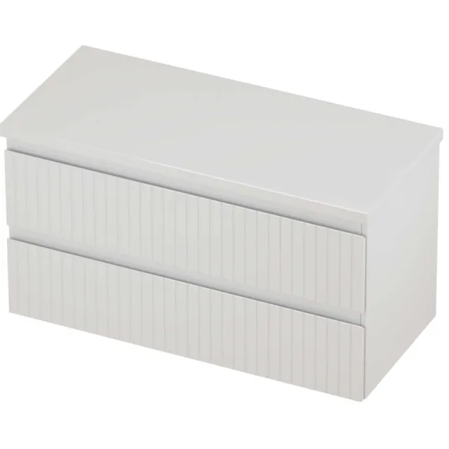 Proline Deck Badmeubelset Symmetrisch Gefreesd 100x46x55 cm Hoogglans Wit