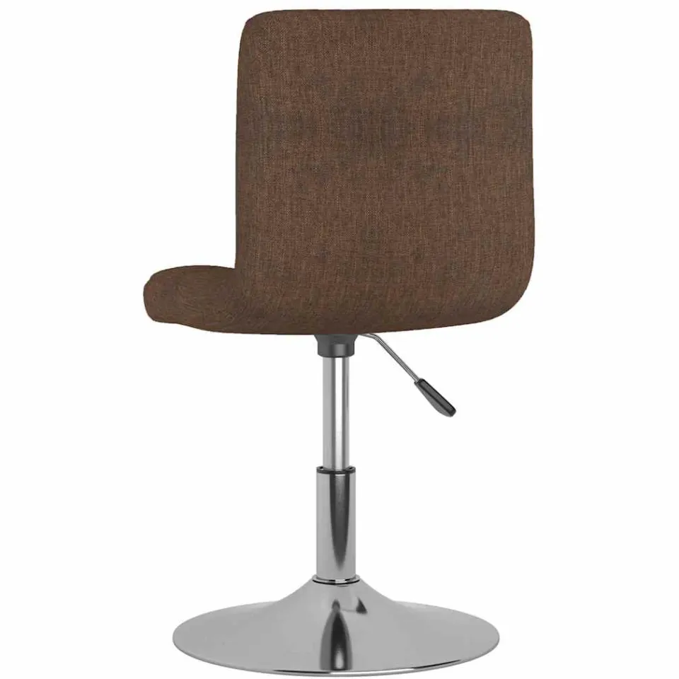 vidaXL Eetkamerstoelen draaibaar 4 st stof bruin, foto 4