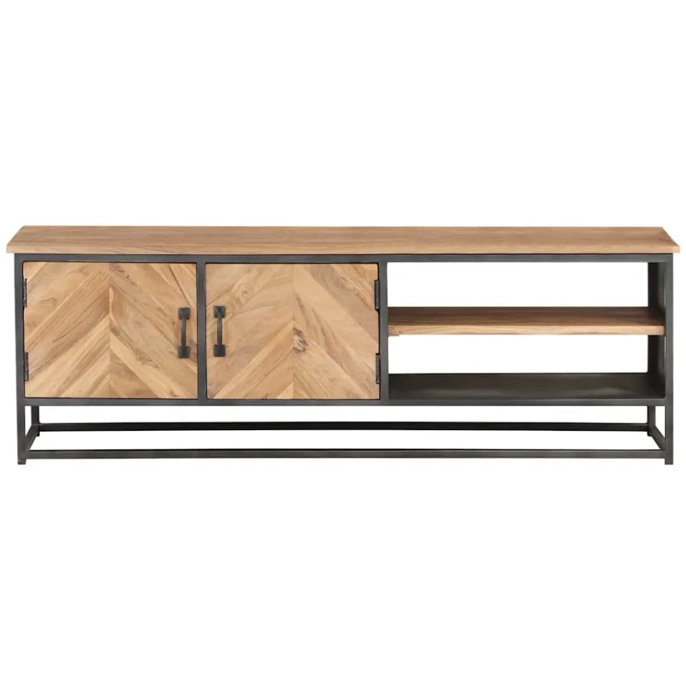 vidaXL Tv-meubel 120x30x40 cm massief acaciahout bruin, foto 2