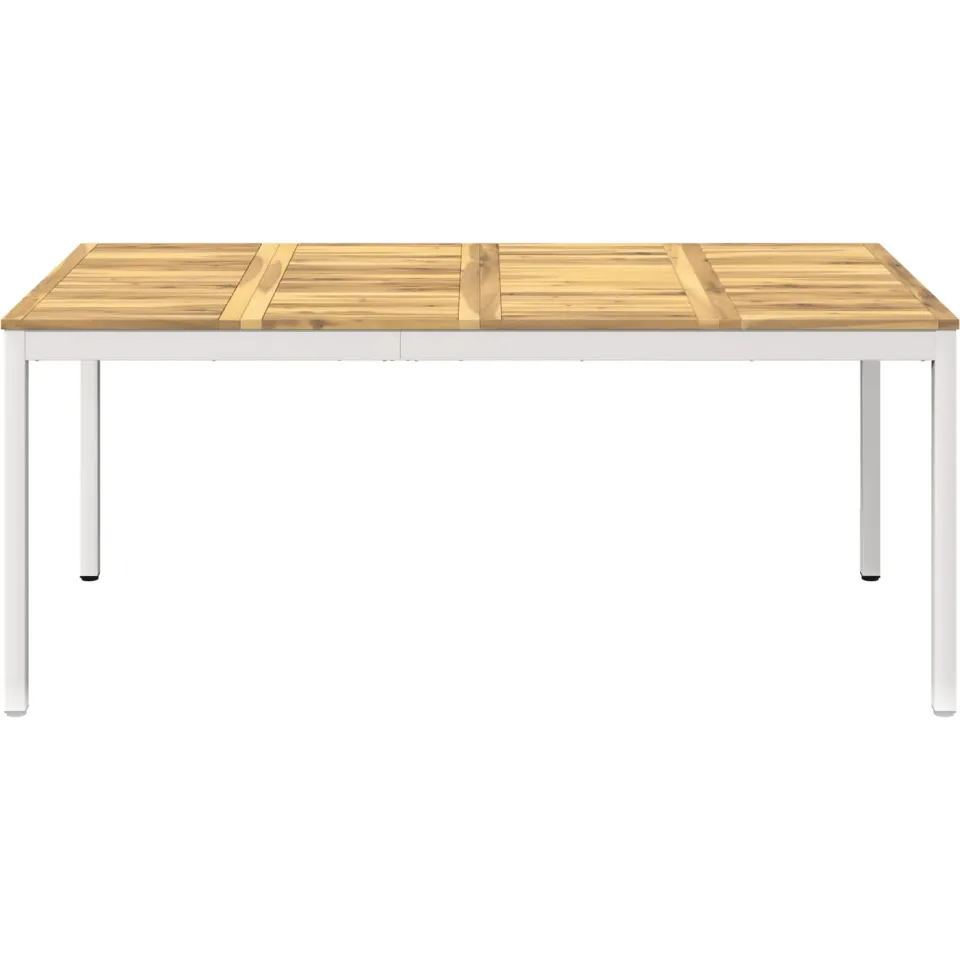 vidaXL Tuindiner tafel NAARDEN Witgewassen 147 x 88,5 x 75 cm Bruin