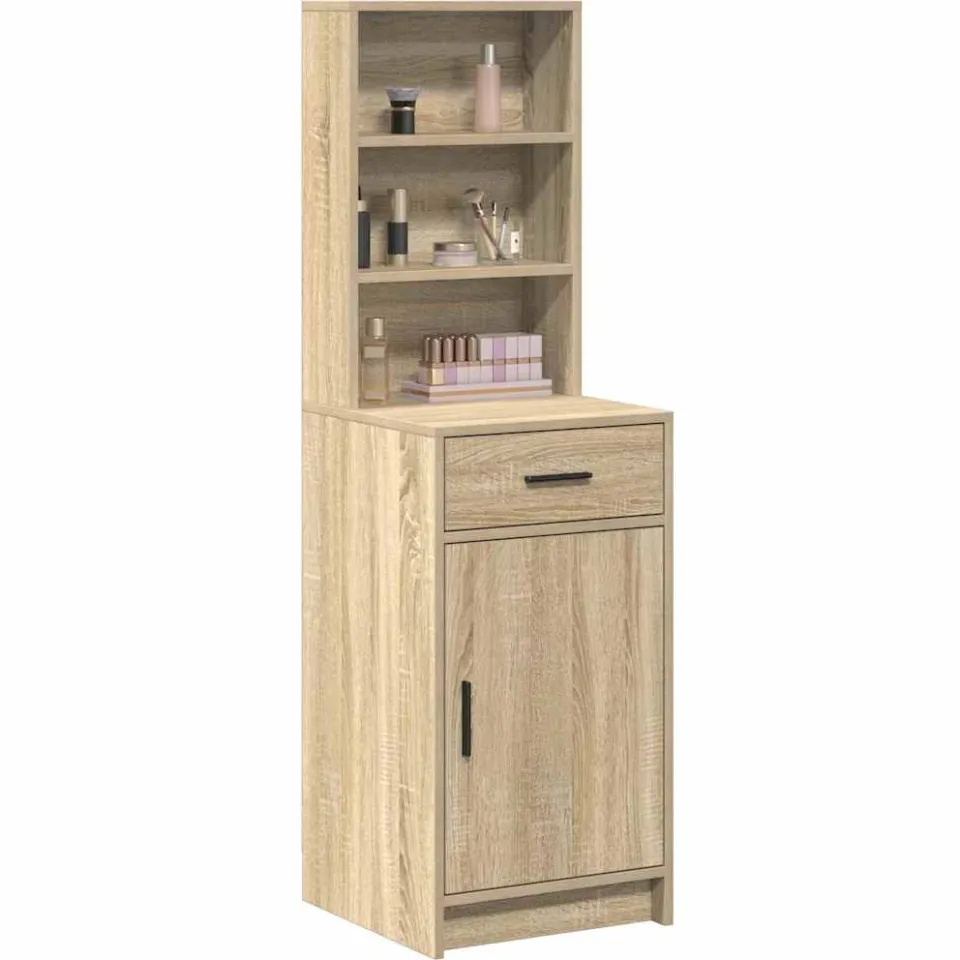 vidaXL Hoge kast Sonoma Eiken 41 x 40 x 135 cm Bewerkt hout Bruin