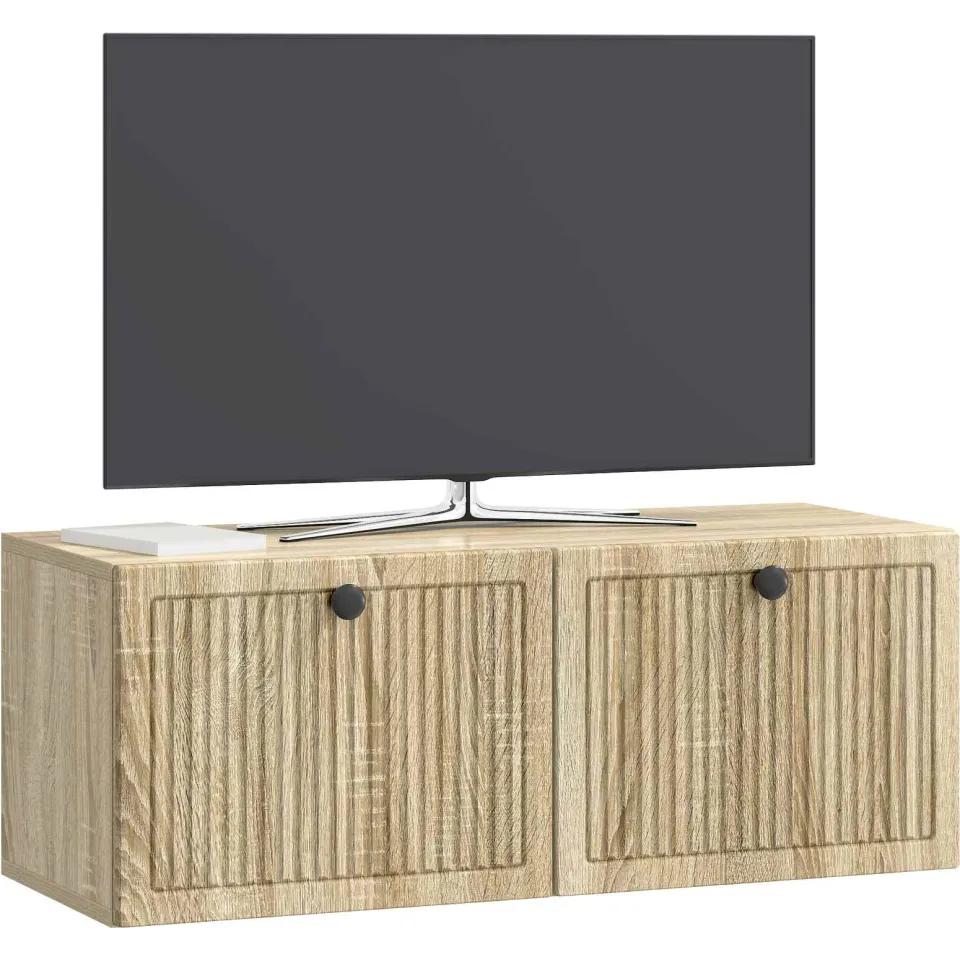 vidaXL Wandbeugel TV-kast Sonoma Eiken 78,5 x 31 x 30 cm Bewerkt hout, foto 2