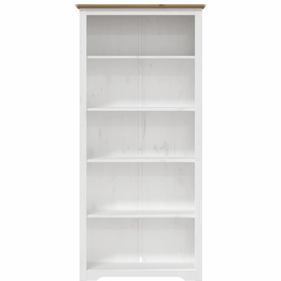 vidaXL Boekenkast 5-laags BODO 82x40x173 cm massief grenenhout bruin