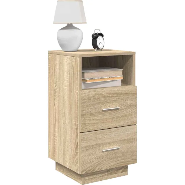 vidaXL Nachtkastjes 2 st met 2 lades 36x36x68 cm sonoma eikenkleurig