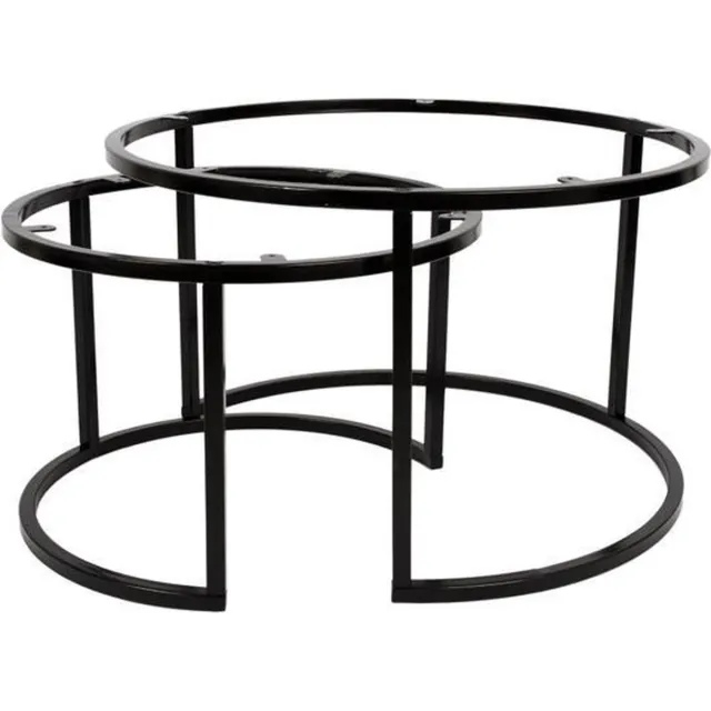 MaximaVida luxe frame voor ronde salontafel set- maak zelf je salontafel set Zwart