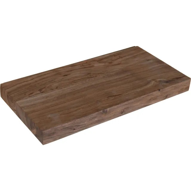 koloniaal teakhuis Wandplank-Acaciahout-Zwevend-Massief-40cm-Koloniaal Teakhuis-Onzichtbare ophanging-Goedkoop lichtbruin