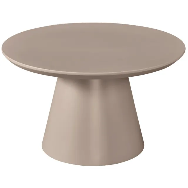 DÉJA Living Salontafel Kalix - Taupe - Ø60 cm - HPL - MDF - Minimalistisch - Kolompoot