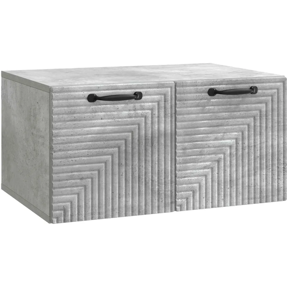 vidaXL Wandbeugel TV-kast Betongrijs 59,5 x 41 x 30 cm Bewerkt hout grijs, foto 3