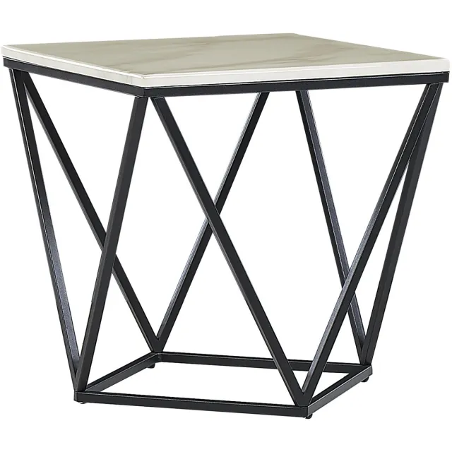 Beliani MALIBU - Bijzettafel - Beige - MDF