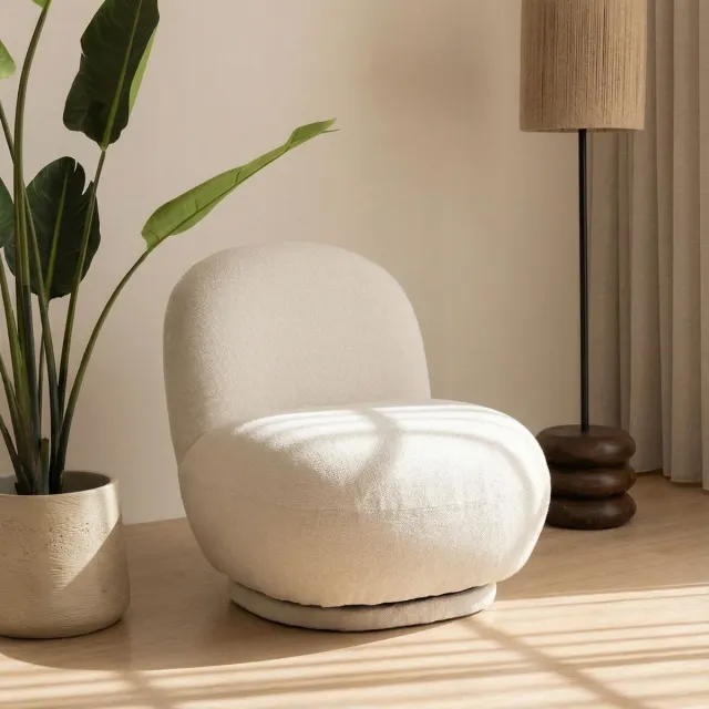 DÉJA Living Draaifauteuil Boone - Stof - Off-White Off White