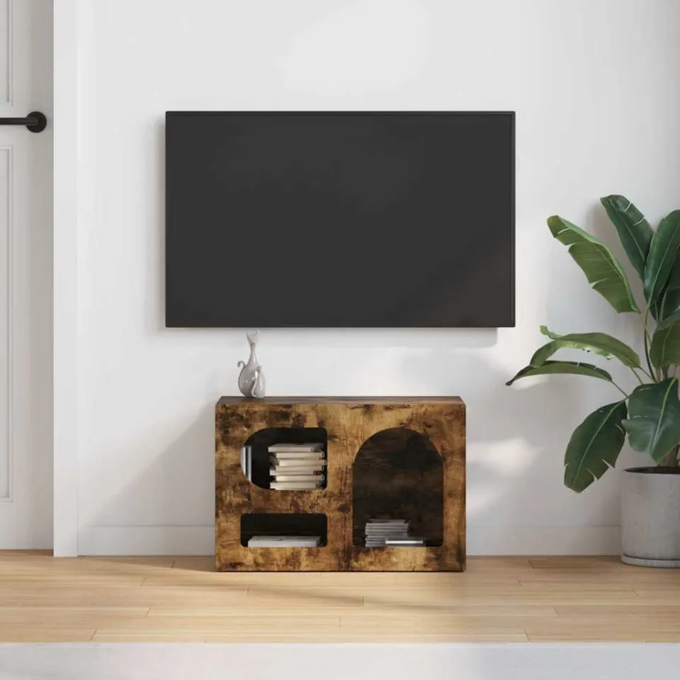 vidaXL TV-kast ELST 60 x 35 x 40 cm Gerookt eiken Bewerkt hout, foto 3