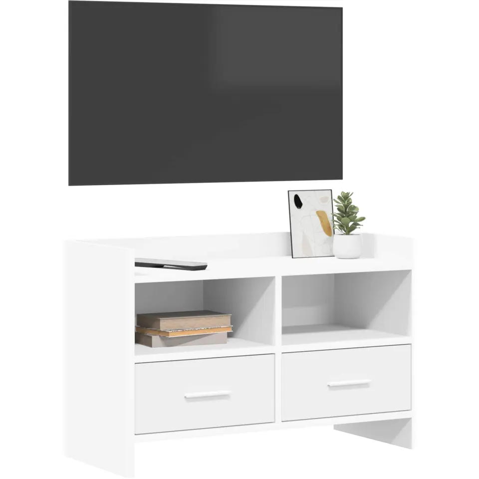 vidaXL TV-kast 71,5 x 33 x 47 cm Wit Bewerkt hout