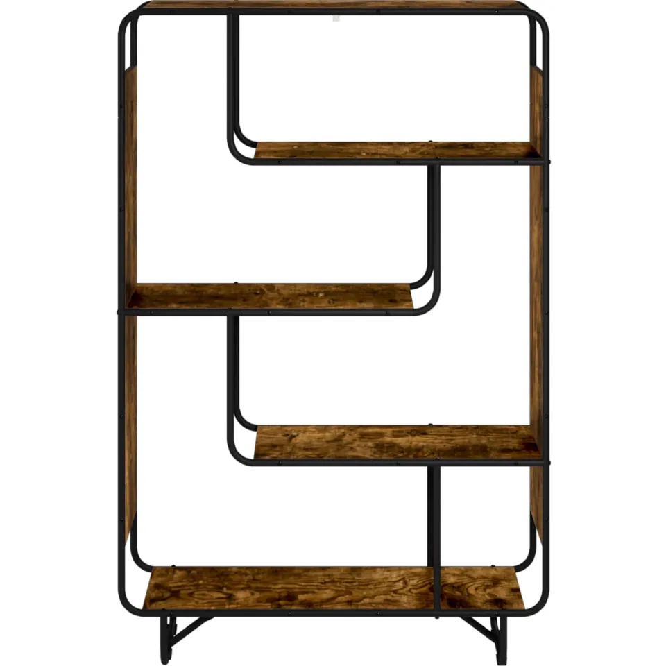 vidaXL Hoge kast Gerookt eiken 93.5 x 37.5 x 144 cm Bewerkt hout Bruin