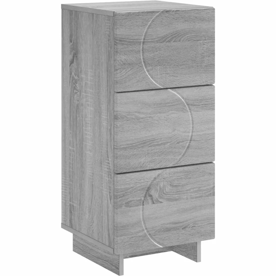vidaXL Dressoir Grijs Sonoma 33.5 x 34.5 x 75 cm Bewerkt hout, foto 3