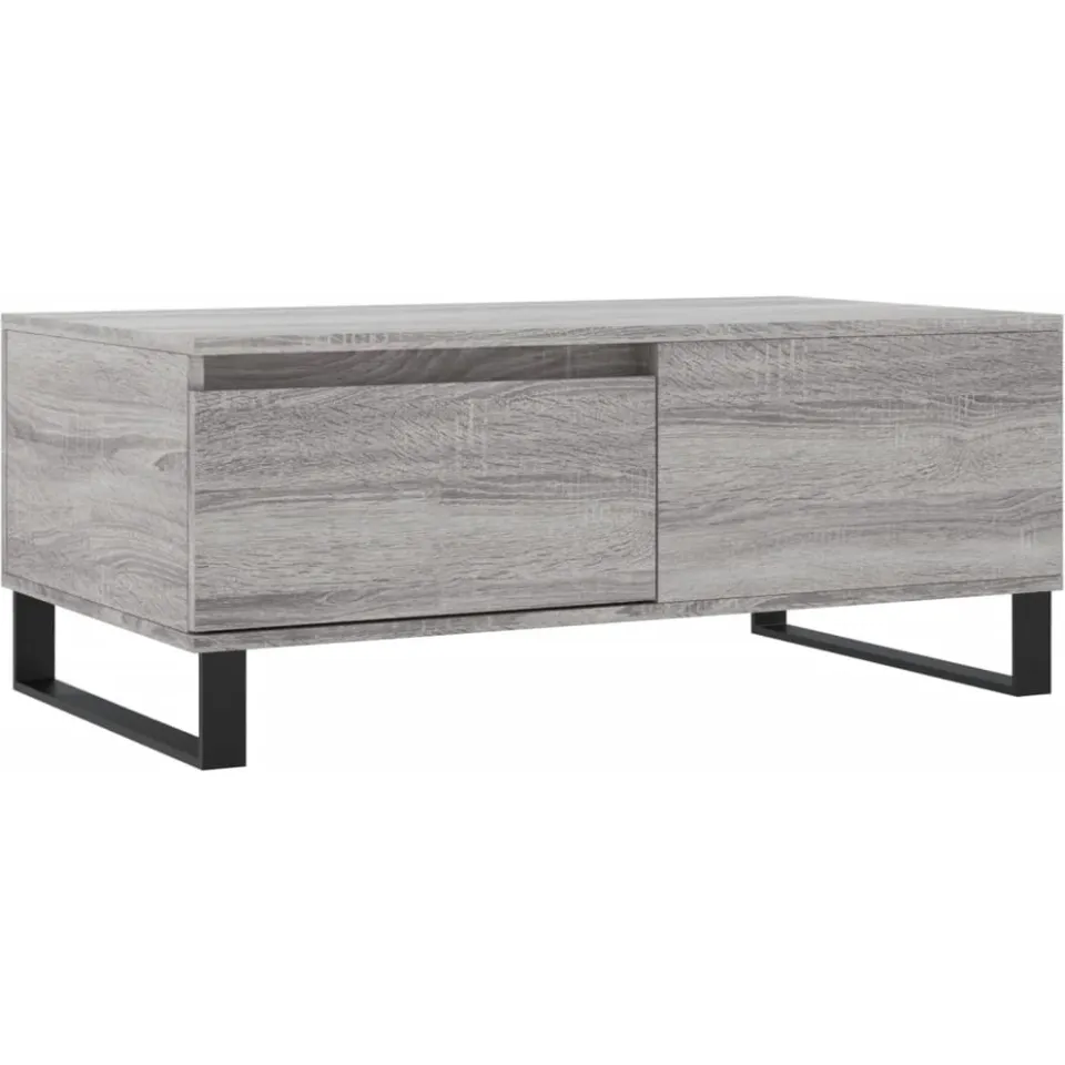 vidaXL Salontafel 90x50x36,5 cm bewerkt hout grijs sonoma, foto 3
