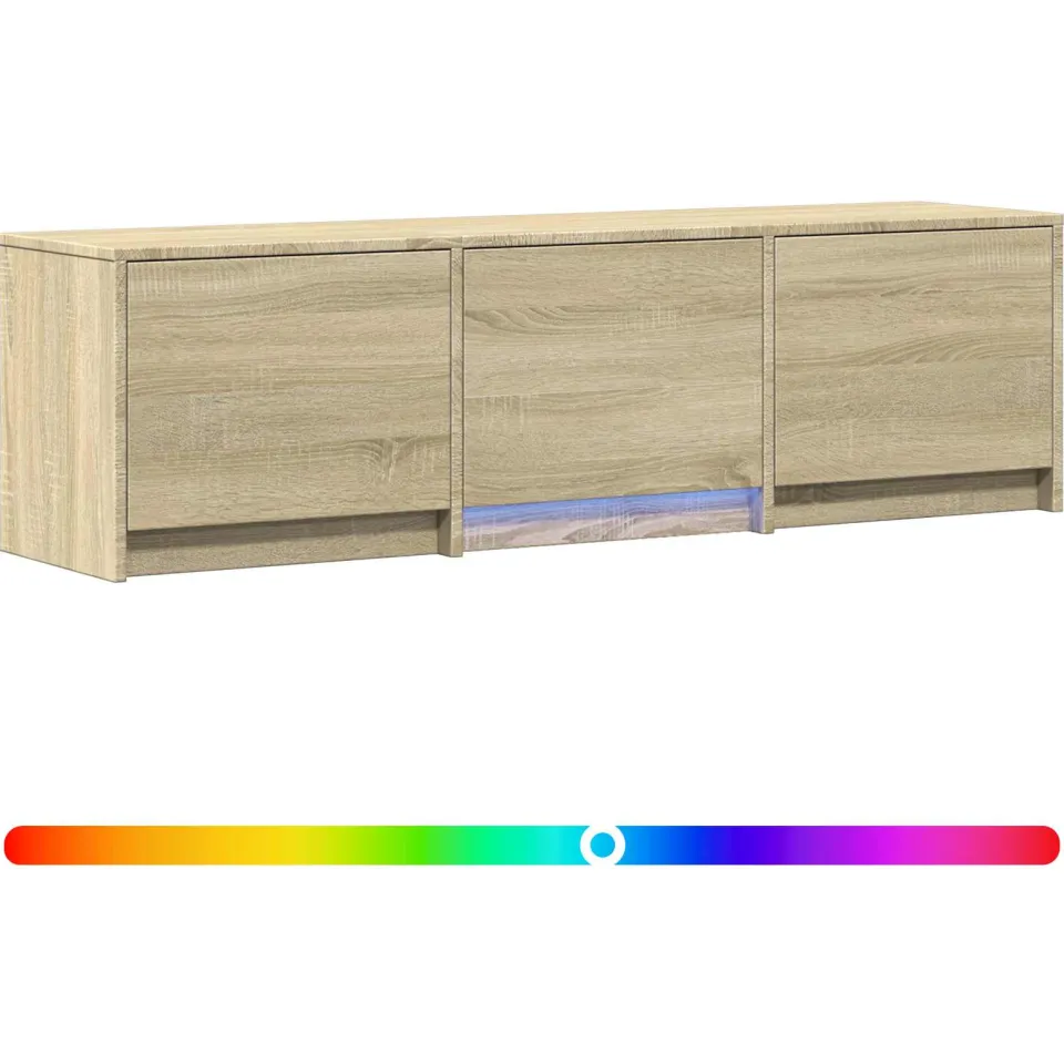 vidaXL TV-kast met LED 140 x 34 x 40 cm Sonoma Eiken, foto 3