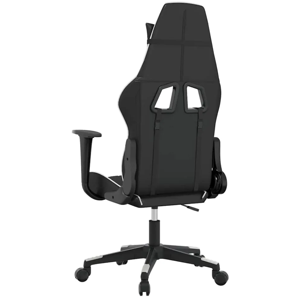 vidaXL Gamestoel kunstleer zwart en wit, foto 4