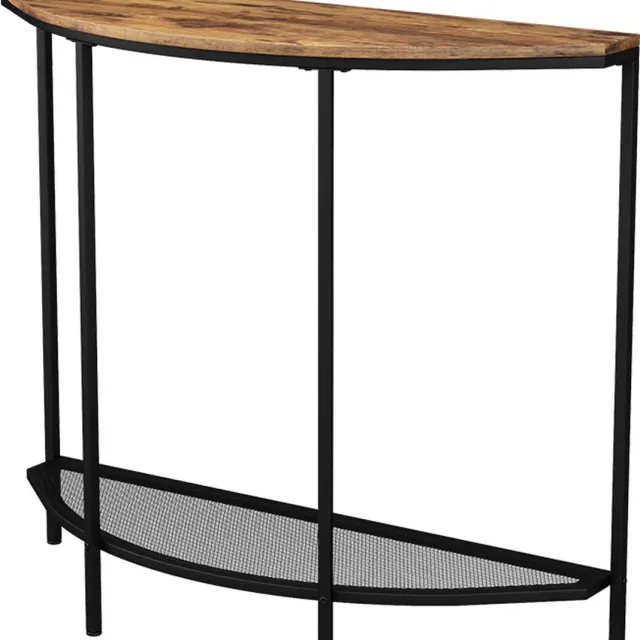 Vicco Fyrk Console tafel – 92 x 81.5 cm met één open schap Eiken rustiek