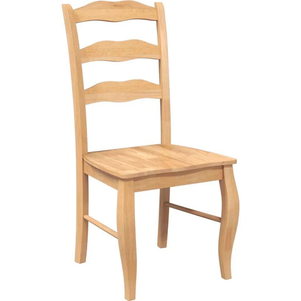 vidaXL Eetkamerstoelen 2 stuks natuurlijk massief hout rubber bruin, foto 4
