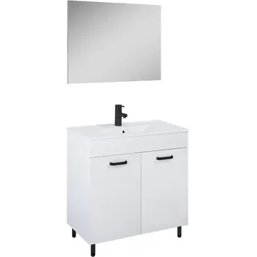 Royo Badmeubelset Ava 80cm 2 Deuren Wit En Zwart