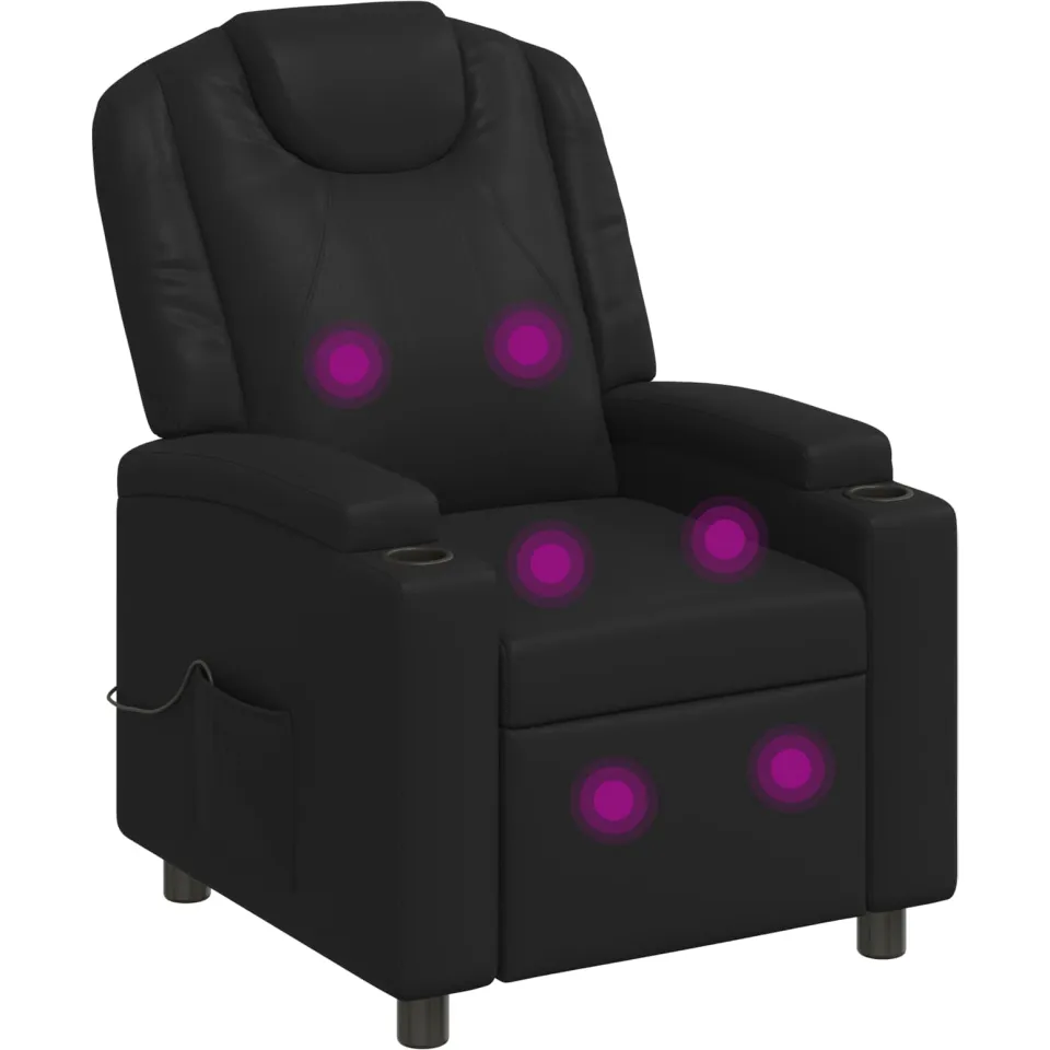 vidaXL Massage-relaxstoel Zwart 75 x 95 x 106 cm Stof