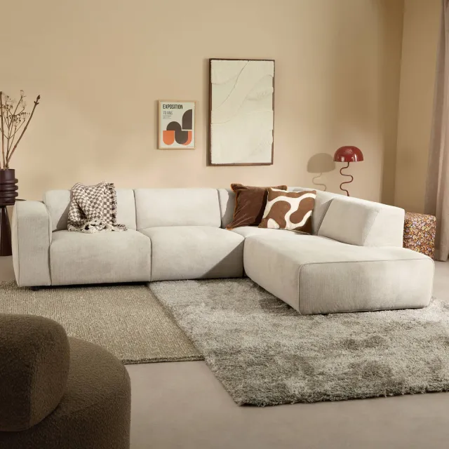 NOUS Living hoekbank Aaris hoek rechts - beige, foto 2