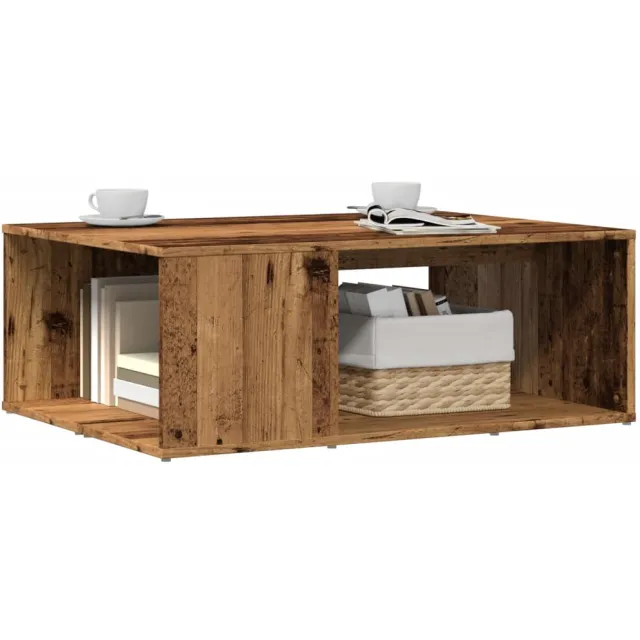 vidaXL Salontafel 90x67x33 cm bewerkt hout oud houtkleurig Bruin
