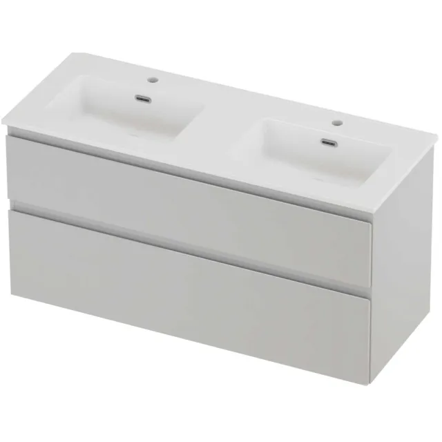 Proline Tribute Badmeubelset Porselein Elegant 2 Gaten 120x46x62 cm Glans Wit Glans Wit