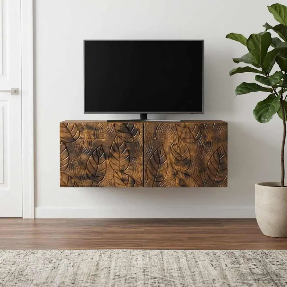 vidaXL Wandbeugel TV-kast 78,5 x 31 cm Gerookt eiken Bewerkt hout, foto 3