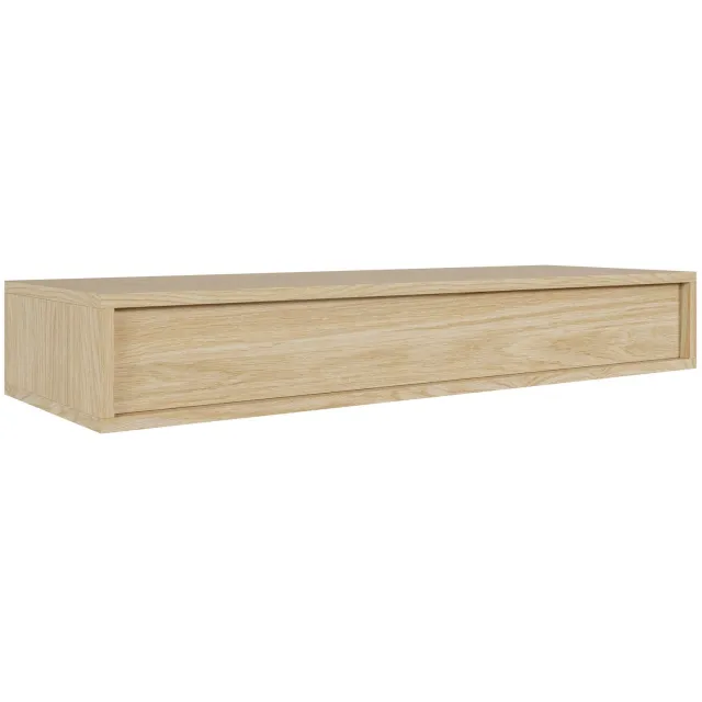 Selsey SANVA – Zwevende sidetable met lade, geolied eiken, 90 cm Eikenlook