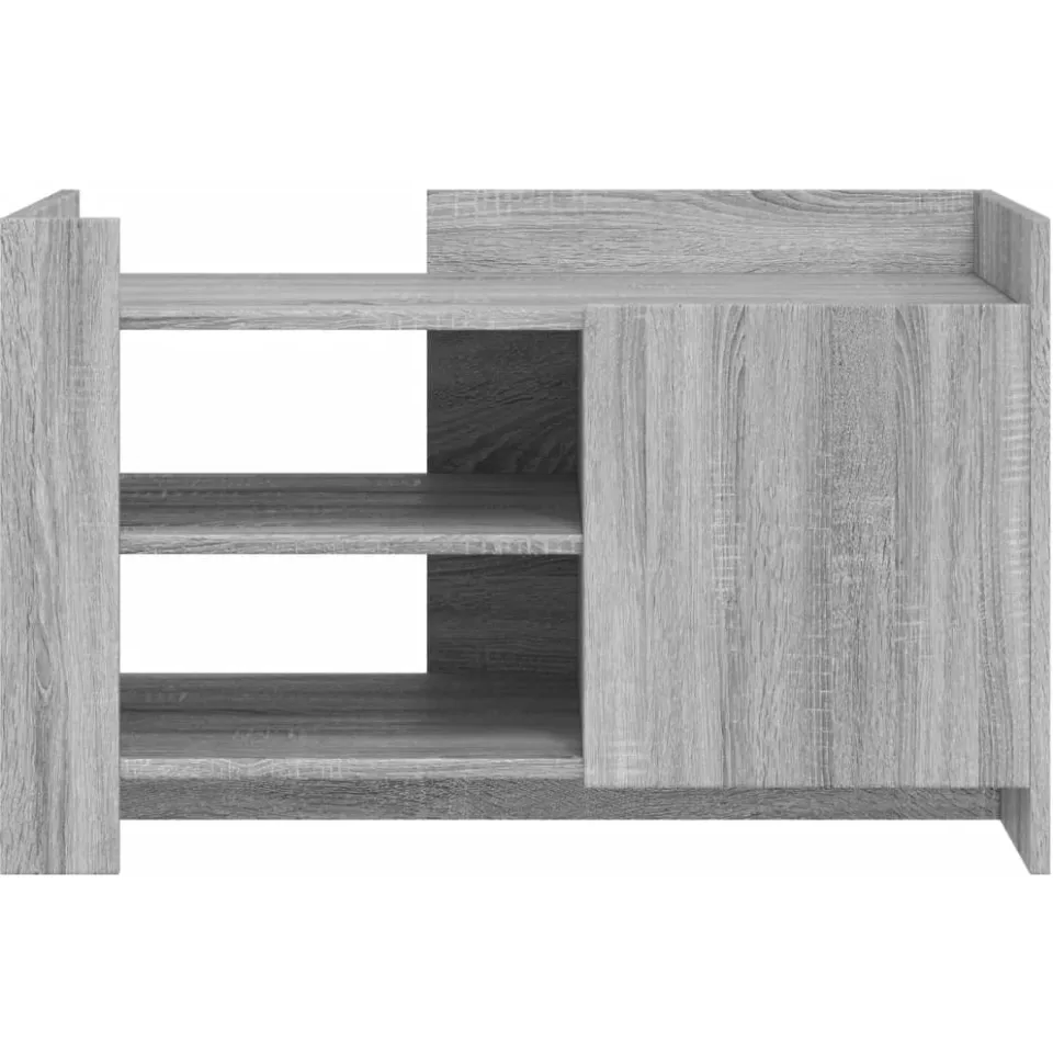 vidaXL Salontafel 80x50x50 cm bewerkt hout grijs sonoma eikenkleur