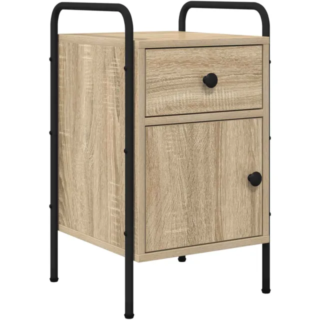 vidaXL Nachtkastje Sonoma Eiken 35 x 36,5 x 61 cm Bewerkt hout