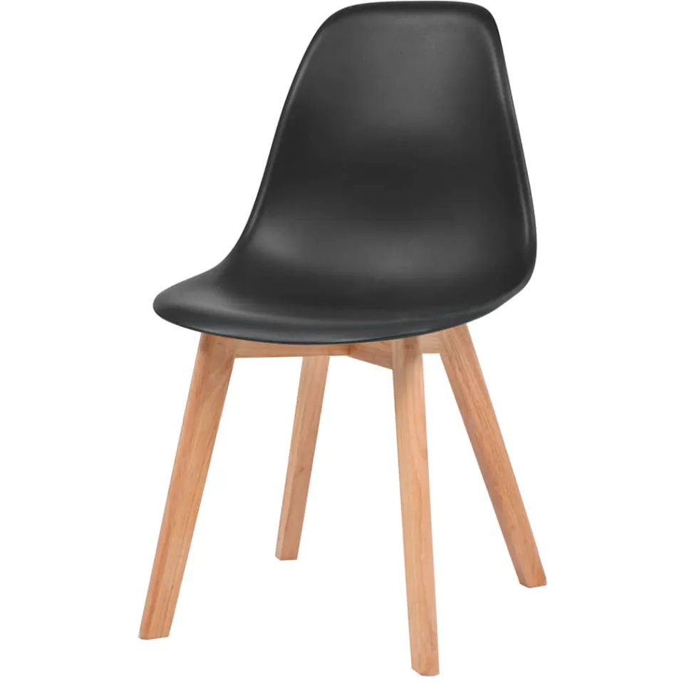 vidaXL Eetkamerstoelen 2 st kunststof zwart, foto 3