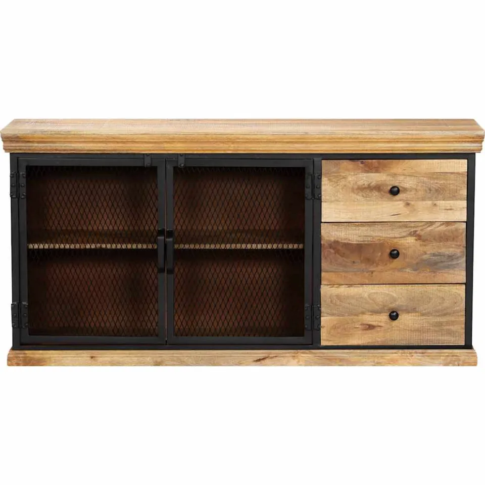 vidaXL Dressoir 150x40x75 cm massief mangohout bruin, foto 2